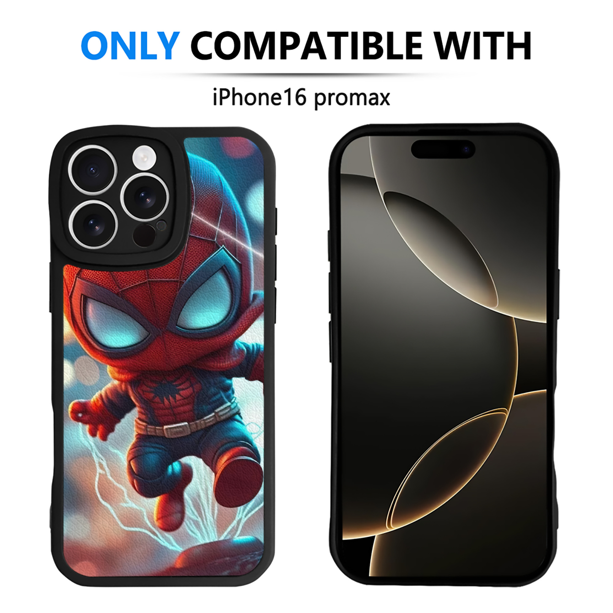 Spider Man スパイダーマン 【iPhone 16シリーズ対応】シリコンスマホケース（レザー調） 材質：シリコン